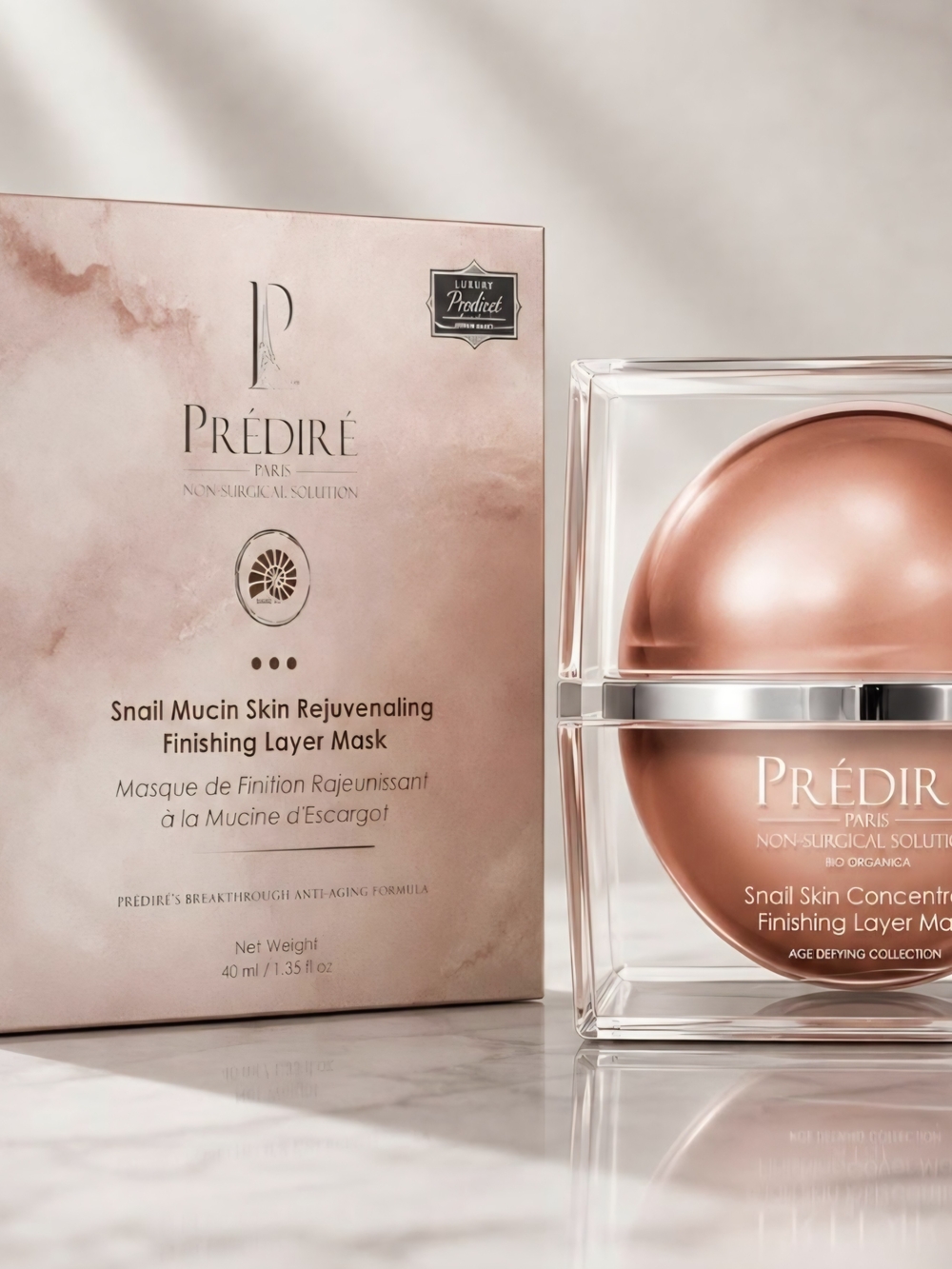 Prédiré Snail Mucin Rejuvenating Finishing Mask — Rose Gold